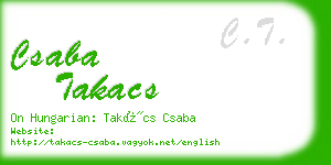 csaba takacs business card